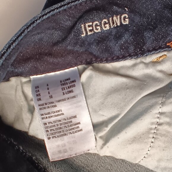 American Eagle Jeans Size 6 X-Long Low Rise Skinny Leg Dark Wash - Picture 6 of 10